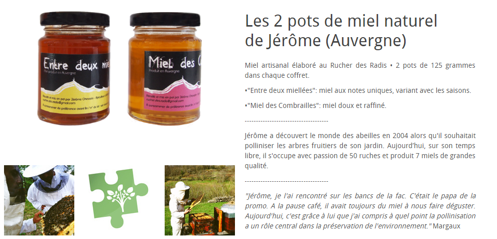 confiture contenue dans le coffret "agricoolteur"