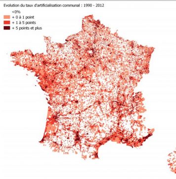 évolution artificialisation des sols